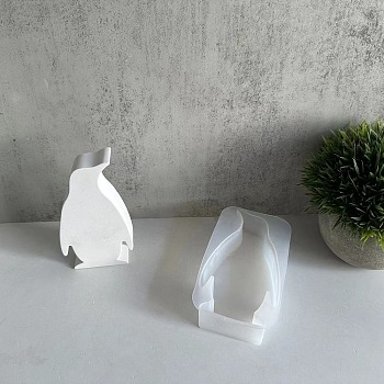 Animal
 Candle Holder Silhouette Silicone Molds, For Candle Making, Penguin, 12.5x6.7x2.7cm