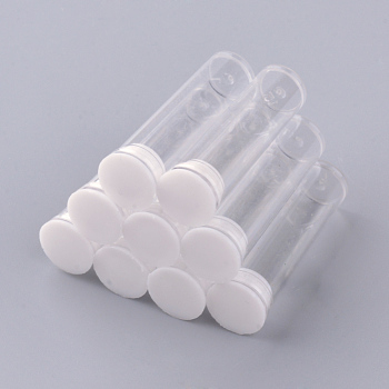 Plastic Bead Containers, Bottle, Column, Clear, 39~40x10mm