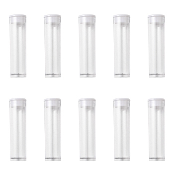 Plastic Bead Containers, Bead Storage Tubes with Top Cap, Bottle, Clear, 5.5x1.5cm, Capacity: 2ml(0.06 fl. oz)