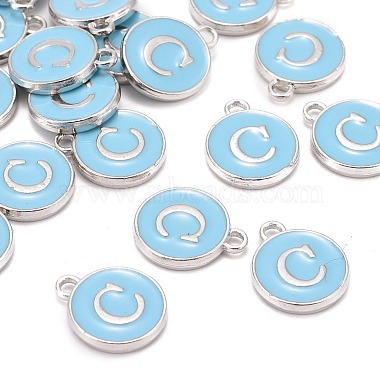 Platinum Plated Alloy Enamel Charms(X-ENAM-S118-04C-P)-4