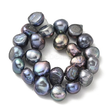 Dyed Natural Cultured Freshwater Pearl Beads Strands(PEAR-A006-09E)-3