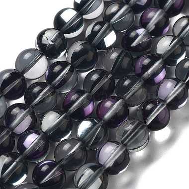 Gray Round Moonstone Beads