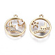 Brass Micro Pave Clear Cubic Zirconia Pendants(KK-S359-141-RS)-2