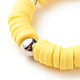 4Pcs 4 Color Handmade Polymer Clay Heishi Beads Finger Ring for Women(RJEW-JR00425)-5