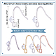36Pcs 3 Colors Brass Micro Pave Clear Cubic Zirconia Earring Hooks(KK-SC0003-50)-2