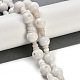 Natural White Jade 3-Hole Guru Beads Strands(G-H064-E03-01)-2