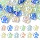 50pcs perles acryliques irisées arc-en-ciel plaquées UV(PACR-CJ0001-27)-1