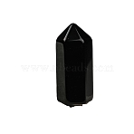 Pointed Tower Natural Obsidian Healing Stone Wands, for Reiki Chakra Meditation Therapy Decoration, Hexagonal Prism, 15x15x35mm(PW-WG87518-01)