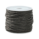 23M Round Waxed Cotton Cords, Macrame Artisan String for Jewelry Making, Coconut Brown, 1mm, about 25.15 Yards(23m)/Set(YC-YW0001-15)