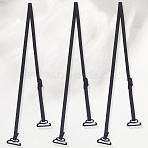 Polyester Bra Straps, Adjustable Bra Strap Holder, Black, 440x5x5mm(DIY-WH20011-50C)