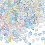 400Pcs Opaque Acrylic Beads, with Gold Foil, Heart, 9x10x5.5mm, Hole: 1.6mm(MACR-SP0002-14A)