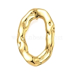 Textured 304 Stainless Steel Pendants, Oval Charm, with Jump Ring, Ion Plating(IP), Long-Lasting Plated, Real 18K Gold Plated, 41x26x4~9.5mm, Hole: 4mm(STAS-F355-01G)