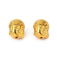 Tibetan Style Alloy Beads, Cadmium Free & Lead Free, Buddha Head, Golden, 11x9x8mm, Hole:1.5mm(TIBEB-60542-G-LF)