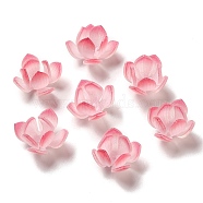 Flower Bead Cap, for DIY Jewelry Making, Pearl Pink, 18~20x12~13mm, Hole: 1~1.4mm(X-SACR-C002-12)