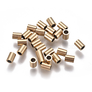 Ion Plating(IP) 304 Stainless Steel Tube Beads, Golden, 4x3mm, Hole: 2mm(STAS-F224-01G-A)