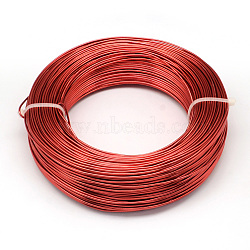 Round Aluminum Wire, Bendable Metal Craft Wire, for DIY Jewelry Craft Making, Red, 9 Gauge, 3.0mm, 25m/500g(82 Feet/500g)(AW-S001-3.0mm-23)