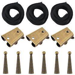 DIY Bolo Tie Making Kit, Including Iron Bolo Tie Slide Clasp, Alloy Cord Ends, Nylon Cords, Antique Bronze(DIY-GF0010-35AB)