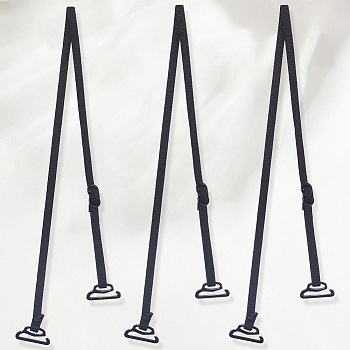 Polyester Bra Straps, Adjustable Bra Strap Holder, Black, 440x5x5mm