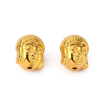 Tibetan Style Alloy Beads, Cadmium Free & Lead Free, Buddha Head, Golden, 11x9x8mm, Hole:1.5mm