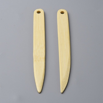 Bamboo Point Turner and Pressing Tools, Quilting Patchwork Lining Pen, BurlyWood, 147x16x4mm, Hole: 5.5mm, 2pcs/set