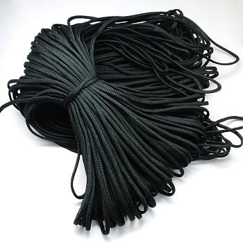 7 Inner Cores Polyester & Spandex Cord Ropes, for Rope Bracelets Making, Dark Slate Gray, 4mm, about 109.36 yards(100m)/bundle, 420~500g/bundle