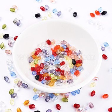 Perles de verre tchèques transparentes galvanisées(GLAA-I045-03)-2