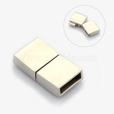 長方形304ステンレス製のマット磁気ブレスレットの留め金(STAS-I011-04A)-2