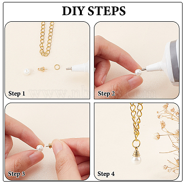 SUPERFINDINGS 60Pcs 6 Style Brass Cup Pearl Peg Bails Pin Pendants(KK-FH0005-71)-4