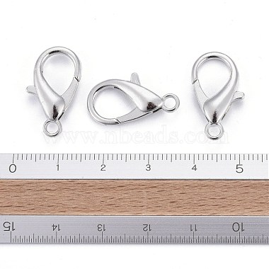 Platinum Plated Zinc Alloy Lobster Claw Clasps(X-E107-P-NF)-5