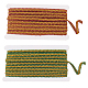 SUPERFINDINGS 2 Cards 2 Colors Christmas Polyester Centipede Lace Ribbon(OCOR-FH0001-20)-1
