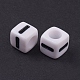 Chunky Letter I Acrylic Cube Beads for Kids Jewelry(X-PL37C9129-I)-2