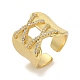 Rack Plating Brass Micro Pave Cubic Zirconia Cuff Finger Rings for Women(RJEW-C114-20A-G)-1