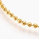 Brass Ball Chain Necklaces(X-KK-F763-06G)-2