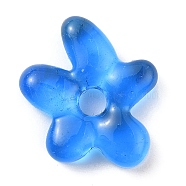 Glass Beads, Starfish, Dodger Blue, 18.5x17x4.5mm, Hole: 3.8mm(GGLA-TAC0007-01E)