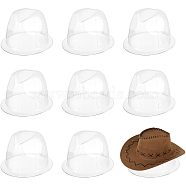 PVC Plastic Hat Stand Rack, Tabletop Fedora Hat Holders, Display Wig Stand, Clear, 240x205x130mm(DIY-WH0030-34)