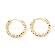 Heart Filigree Huggie Hoop Earrings for Girl Women, Real 18K Gold Plated, 6 Gauge, 4x18mm, Pin: 1mm(EJEW-I260-07G-NR)