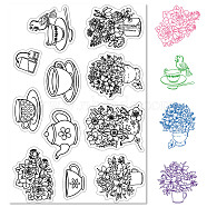 Custom PVC Plastic Clear Stamps, for DIY Scrapbooking, Photo Album Decorative, Cards Making, Stamp Sheets, Film Frame, Flower Pattern, 160x110x3mm(DIY-WH0439-0024)