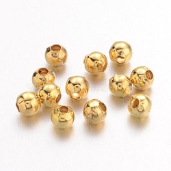 Iron Spacer Beads, Long-Lasting Plated, Round, Golden, 2mm, Hole: 1mm(IFIN-R237-2mm-G)