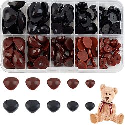 Resin Craft Noses, Doll Making Supplies, Triangle, Mixed Color, 7~15x9~20x3.5~5.5mm, 150pcs/box(DIY-WH0209-07)