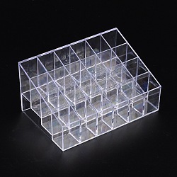 Makeup Cosmetic Storage Holder Clear Plastic Lisptick Stand Display Trays, 9.5cm wide, 14.5cm long, 7.2cm high(C050Y)