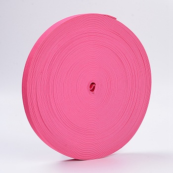 Colored Flat Elastic Rubber Band, Webbing Garment Sewing Accessories, Pale Violet Red, 20mm, 40m/roll