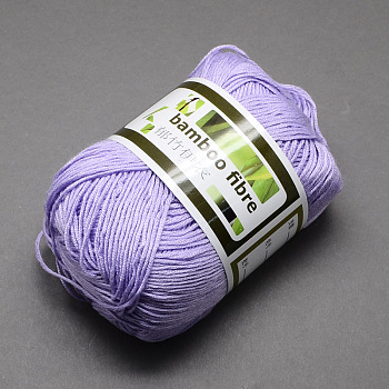 Soft Baby Yarns, with Bamboo Fibre and Silk, Medium Purple, 1mm, about 140m/roll, 50g/roll, 6rolls/box