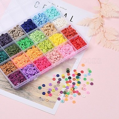 3600Pcs 24 Colors Handmade Polymer Clay Beads(CLAY-YW0001-11A)-6