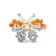 Bagues papillon en perles de verre(RJEW-JR00541)-6
