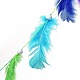 Chakra Theme Iron Woven Web/Net with Feather Pendant Decorations(AJEW-B016-03)-4