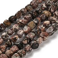 Natural Leopard Skin Jasper Beads Strands, Nuggets, Tumbled Stone, 7~13x4.5~10x4.5~10mm, Hole: 1.2mm, about 44~46pcs/strand, 15.08~16.14 inch(38.3~41cm)(G-P497-01E-93)