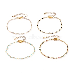 Faceted Round Natural Gemstone Beaded Bracelets, with Brass Lobster Claw Clasps, Golden, 7-3/8 inch(18.7cm)(BJEW-JB05768)