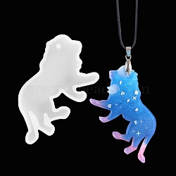 DIY Constellation Shaped Pendant Food-grade Silicone Molds, Resin Casting Molds, For UV Resin, Epoxy Resin Craft Making, Leo, 46x80x7mm, Hole: 2.5mm(SIMO-D002-02J)