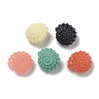 Synthetic Coral Carved Beads Strands, Dyed, Shell Shape, Mixed Color, 12.5x11x7.5mm, Hole: 1.2mm, about 30pcs/strand, 13.15''(33.4cm)