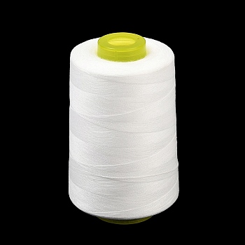 Polyester Machine Embroidery Threads, Sewing Thread, White, 0.3mm, about 5000yards/roll